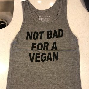 ‘Not Bad For A Vegan” Tank by The Vegan Gym